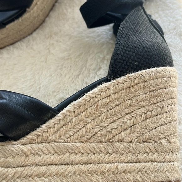 Cole Haan Sz 8.5 Cloudfeel Hampton Leather Top Knot Espadrille Wedge Sandals NEW - Picture 9 of 16